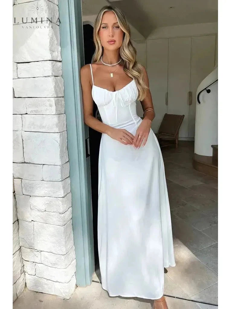 Maya | Lace-Up Maxi Dress - ginlerie 7
