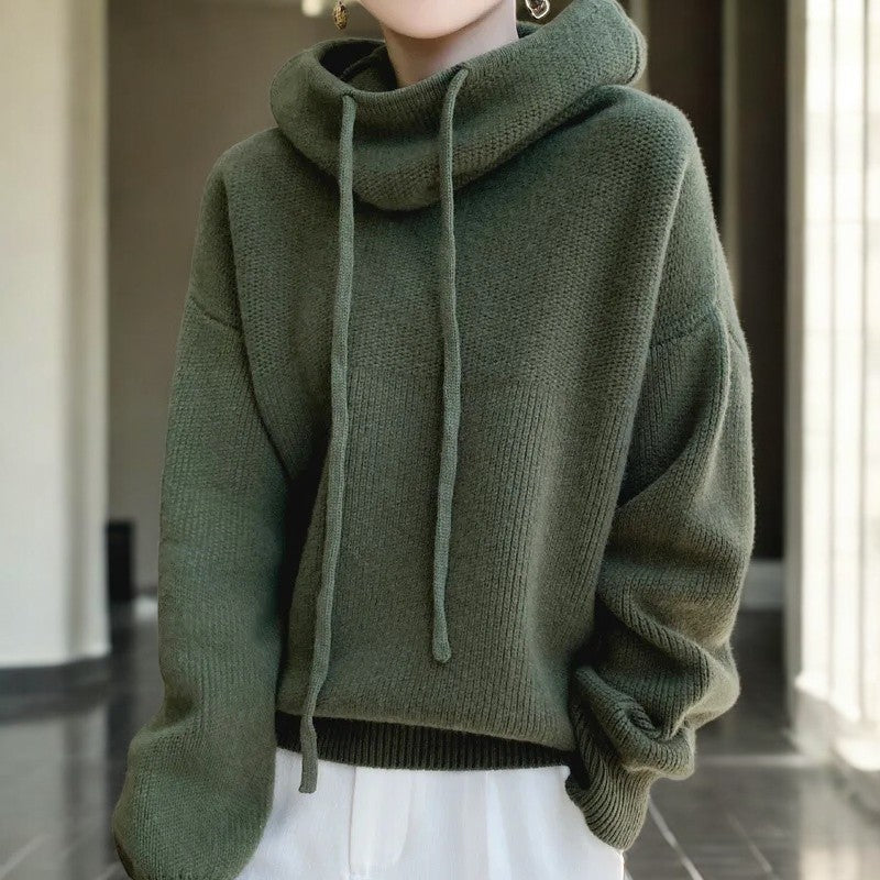 Maya | Merino Wool Hoodie - ginlerie 2