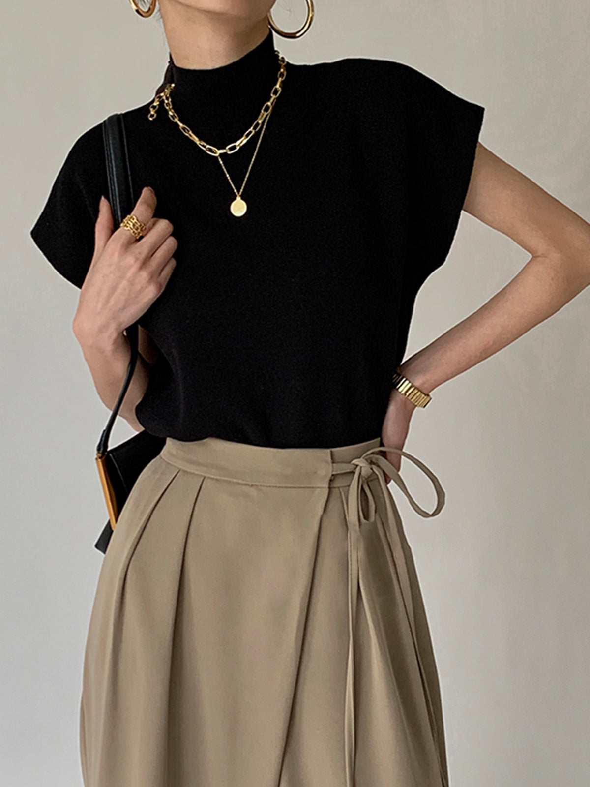 Maya | Mock Neck Casual Top for Women - ginlerie 0