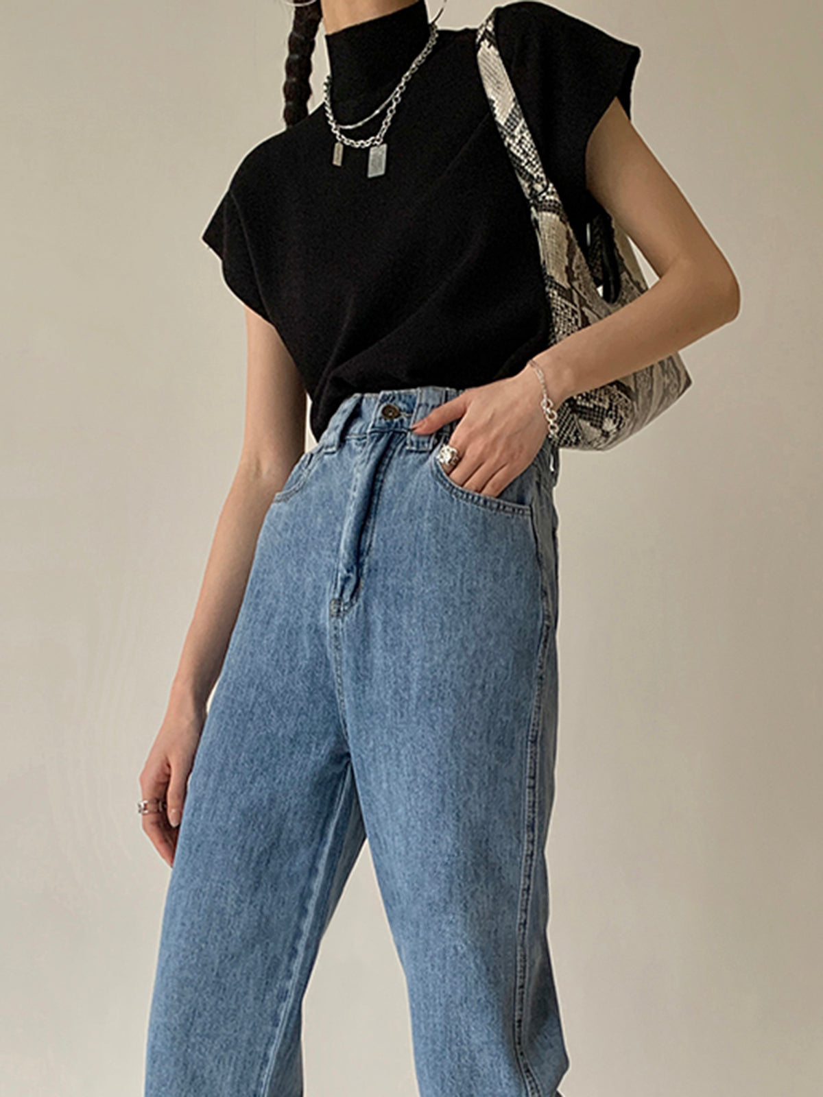 Maya | Mock Neck Casual Top for Women - ginlerie 1
