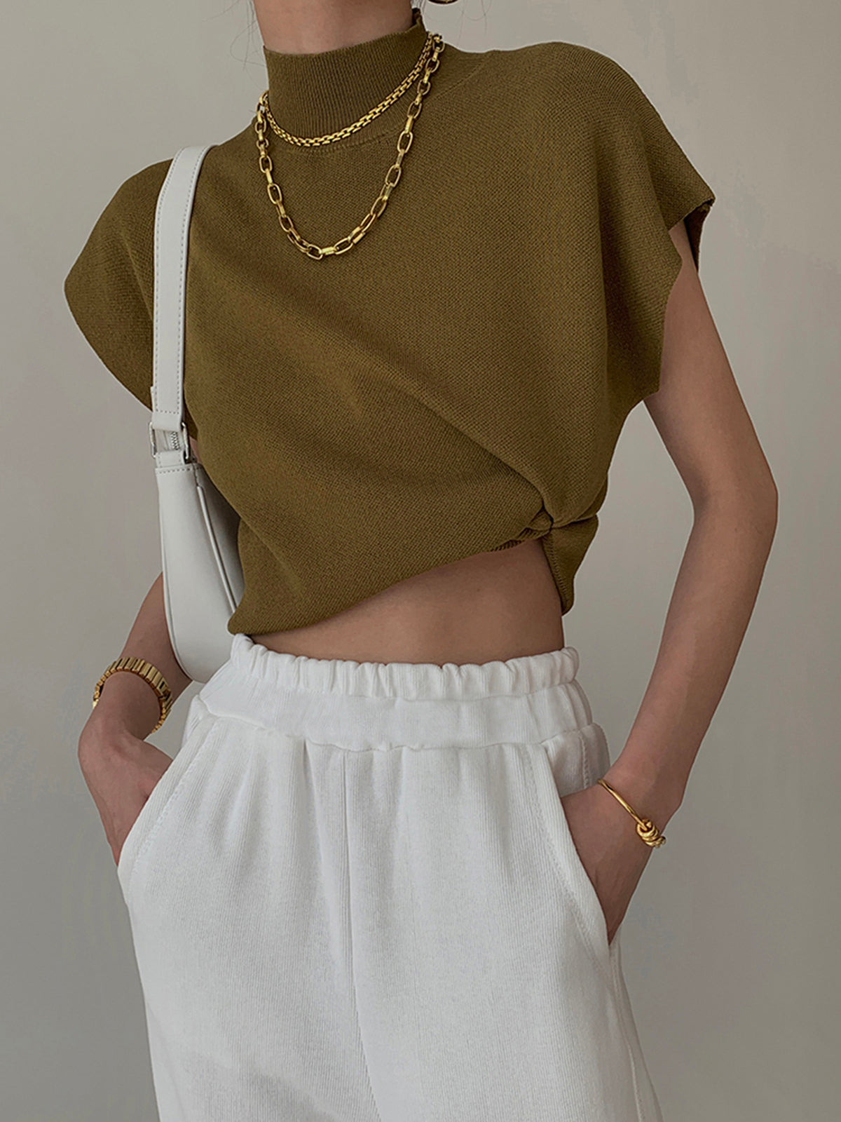 Maya | Mock Neck Casual Top for Women - ginlerie 12