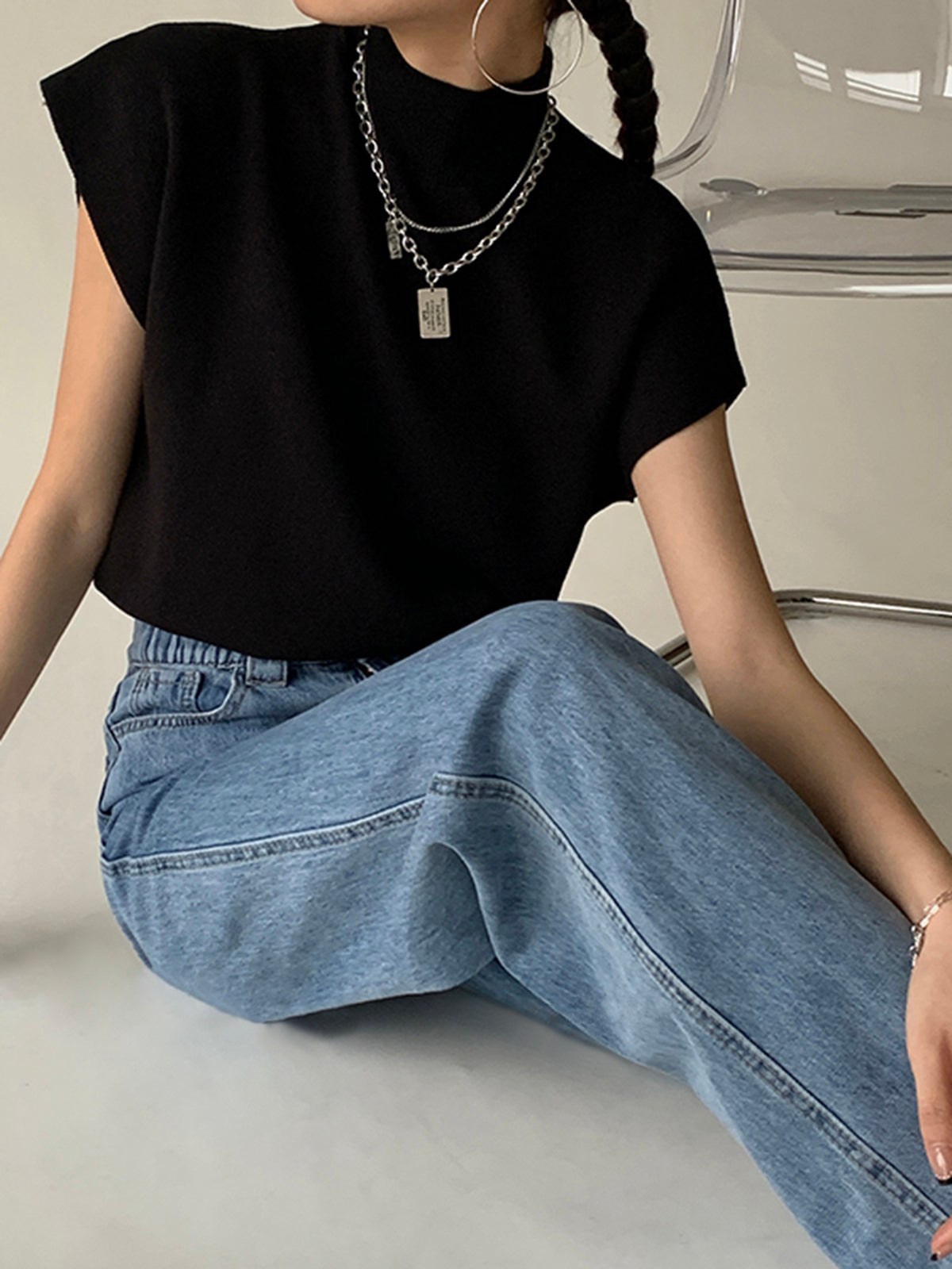Maya | Mock Neck Casual Top for Women - ginlerie 4