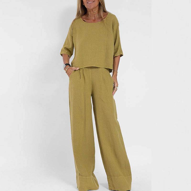 Maya | Relaxed Fit Two Piece Set - ginlerie 2