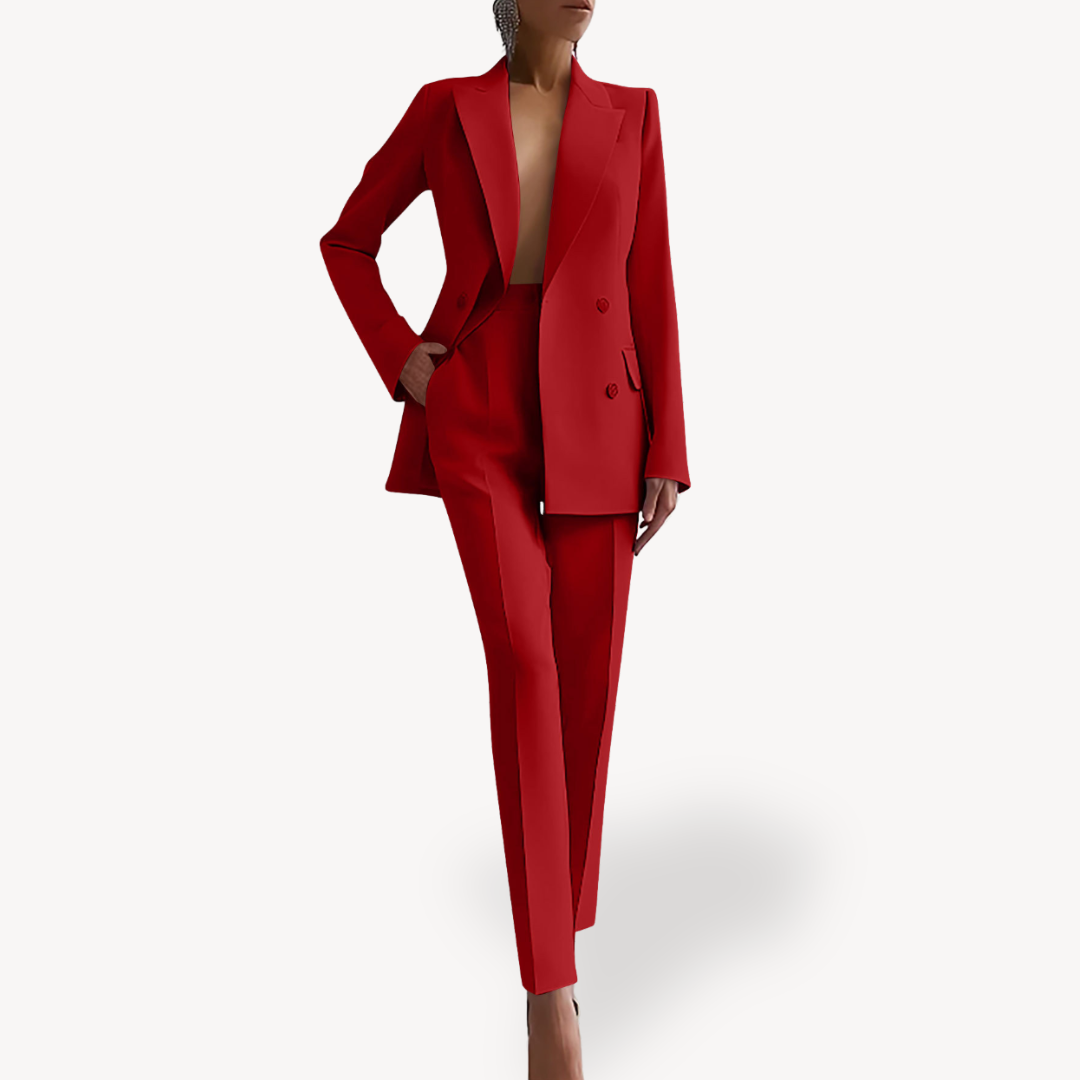 Maya | Tailored Blazer Trouser Suit Set - ginlerie 5