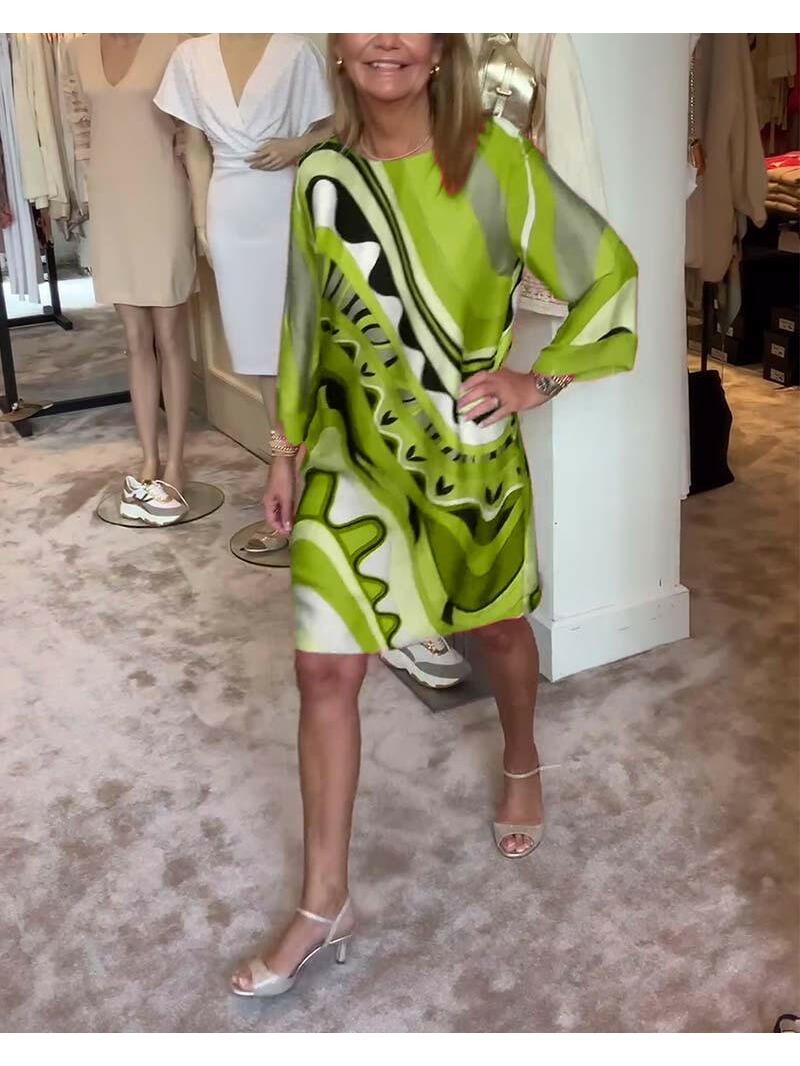 Maya | Vibrant Abstract Print Dress - ginlerie 8
