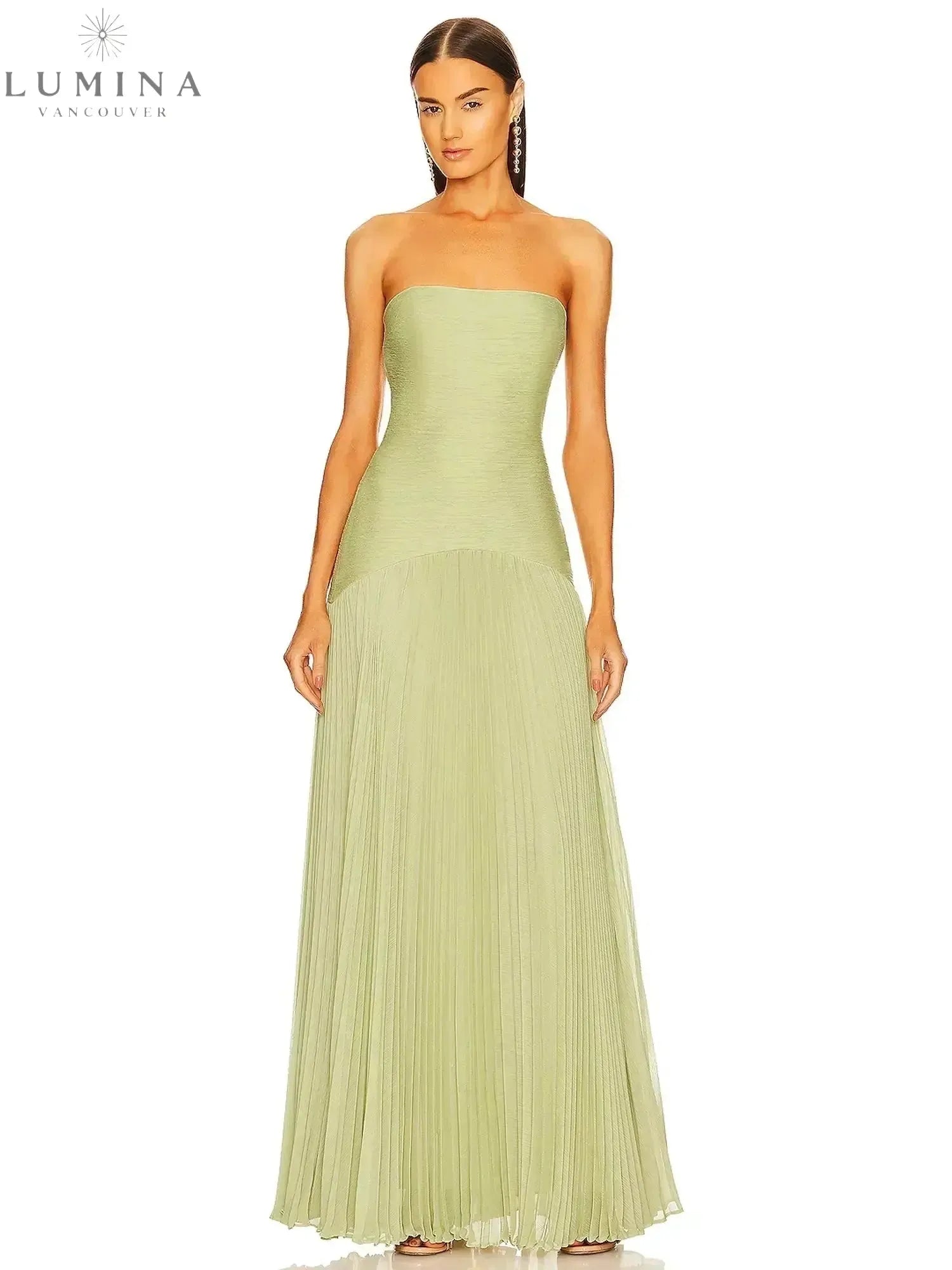 Morgane - Sleeveless Drop-Waist Maxi Dress - ginlerie