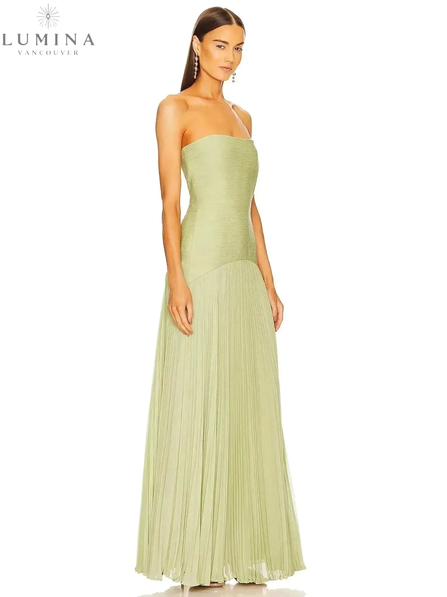 Morgane - Sleeveless Drop-Waist Maxi Dress - ginlerie