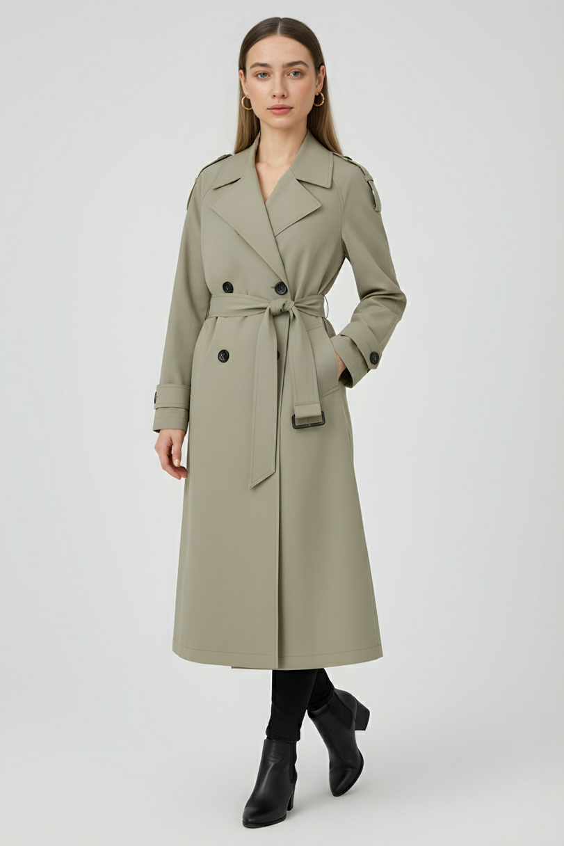 Nadia | Elegant Green Winter Coat - ginlerie 2
