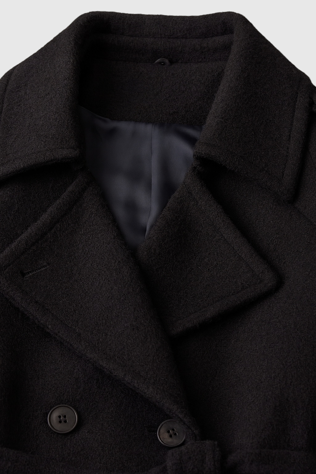 Nina | Belted Black Coat - ginlerie 4