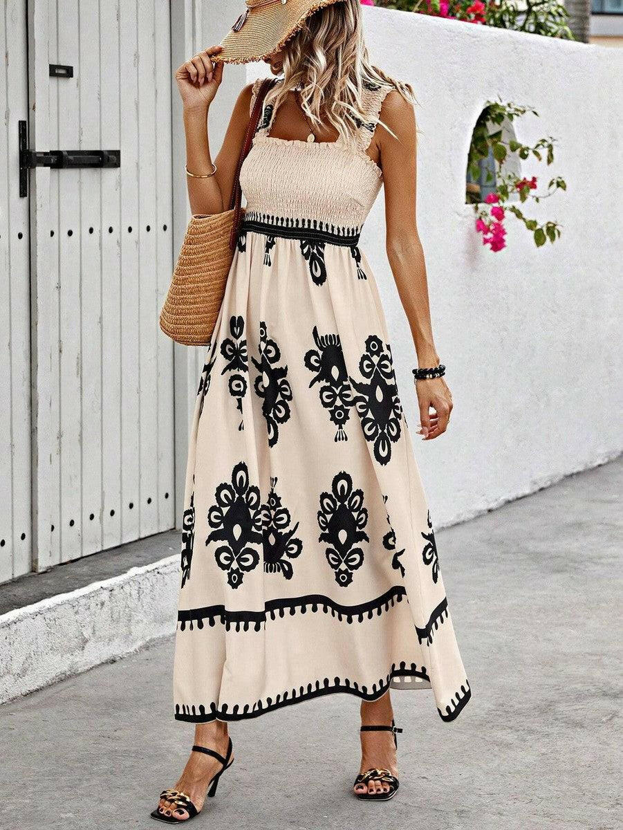 Nina | Bohemian Long Sleeve Maxi Dress - ginlerie 2