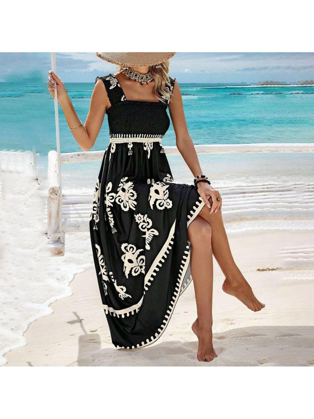 Nina | Bohemian Long Sleeve Maxi Dress - ginlerie 5