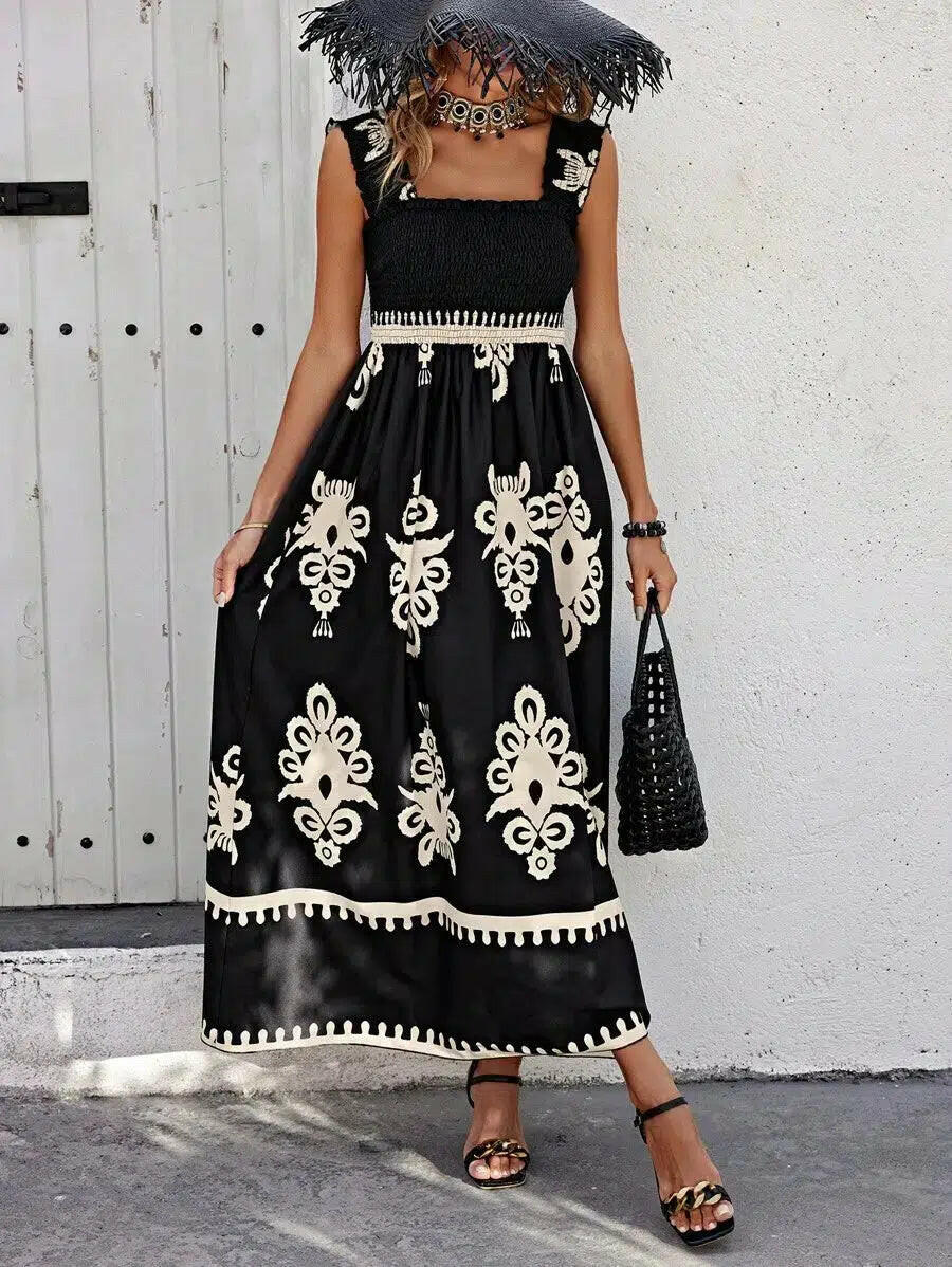 Nina | Bohemian Long Sleeve Maxi Dress - ginlerie 7