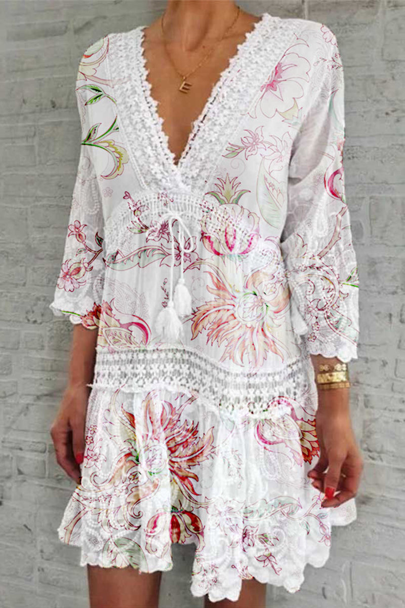 Nina | Boho Mini Dress - ginlerie 0