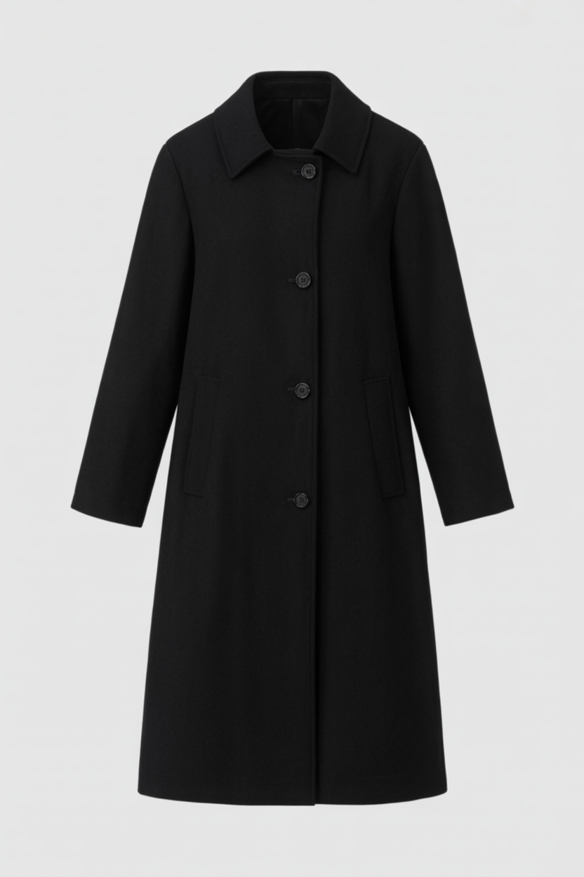 Nina | Casual Black Winter Coat - ginlerie 0