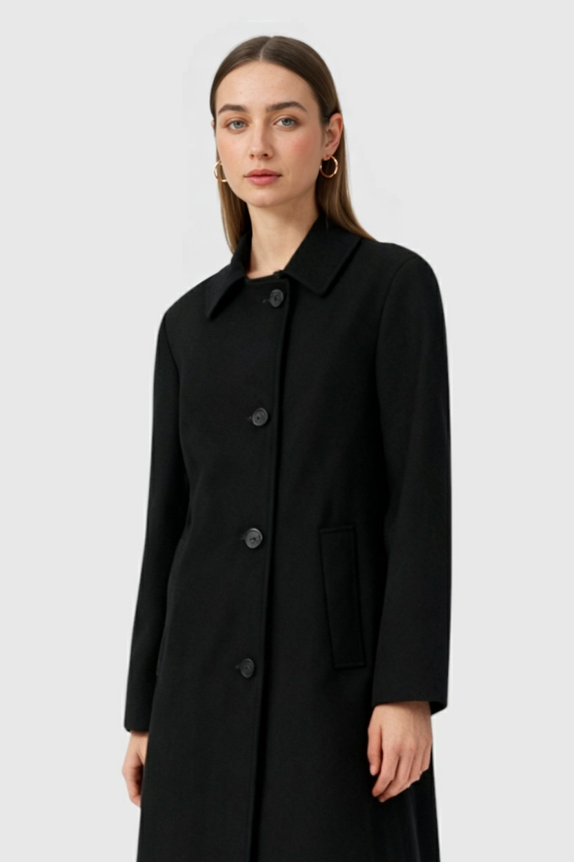 Nina | Casual Black Winter Coat - ginlerie 1