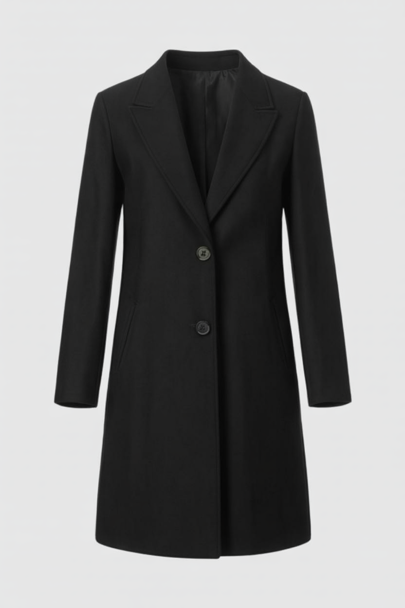 Nina | Chic Black Winter Coat - ginlerie 0