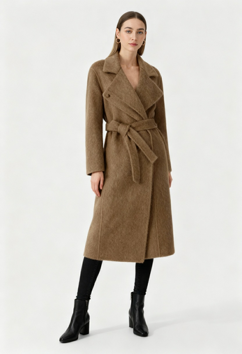 Nina | Chic Brown Overcoat - ginlerie 2