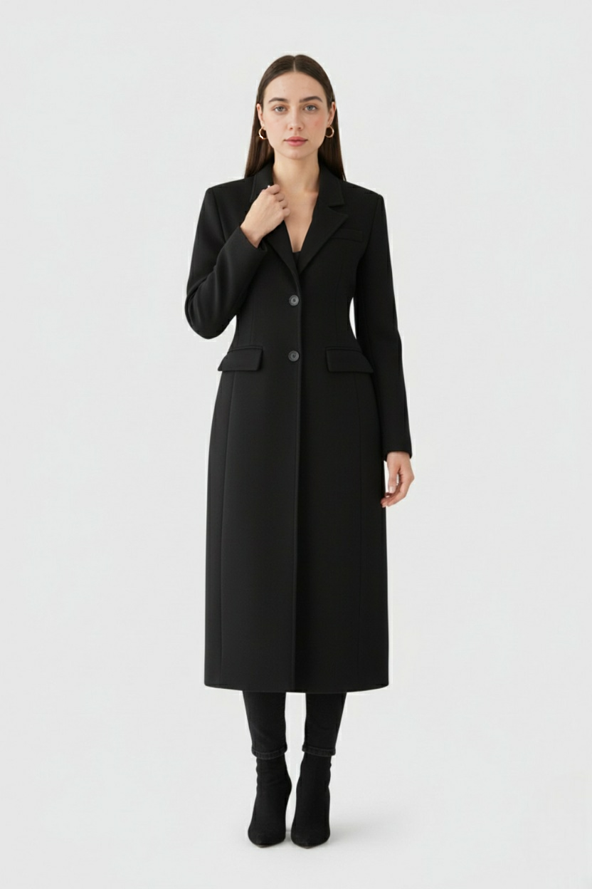 Nina | Elegant Black Coat - ginlerie 2