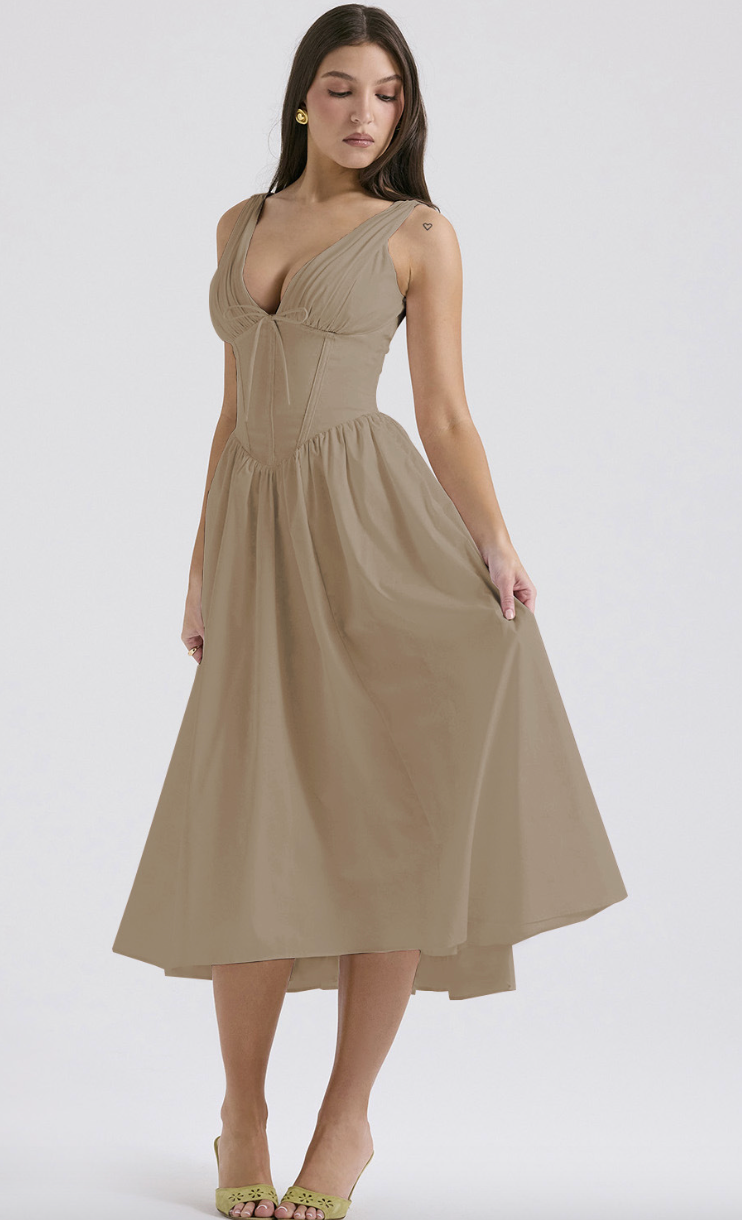 Nina | Elegant Midi Dress - ginlerie 11