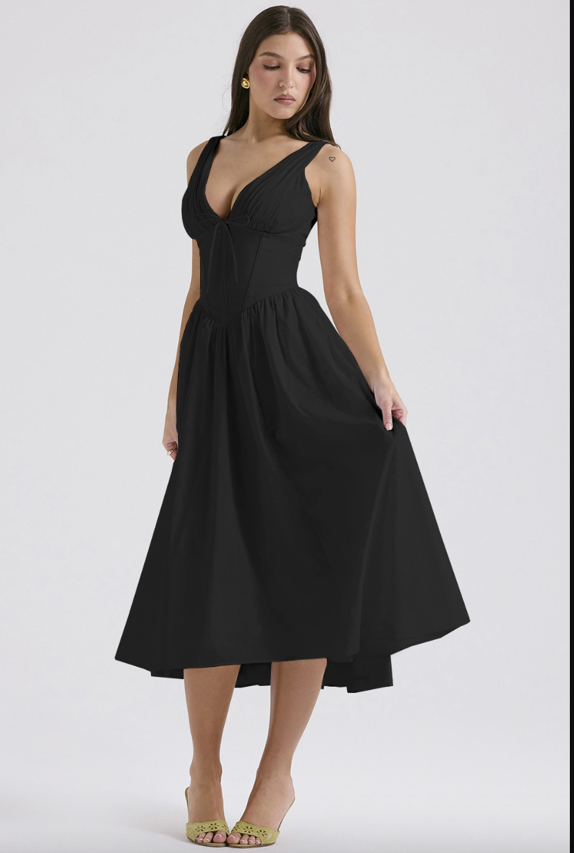 Nina | Elegant Midi Dress - ginlerie 6