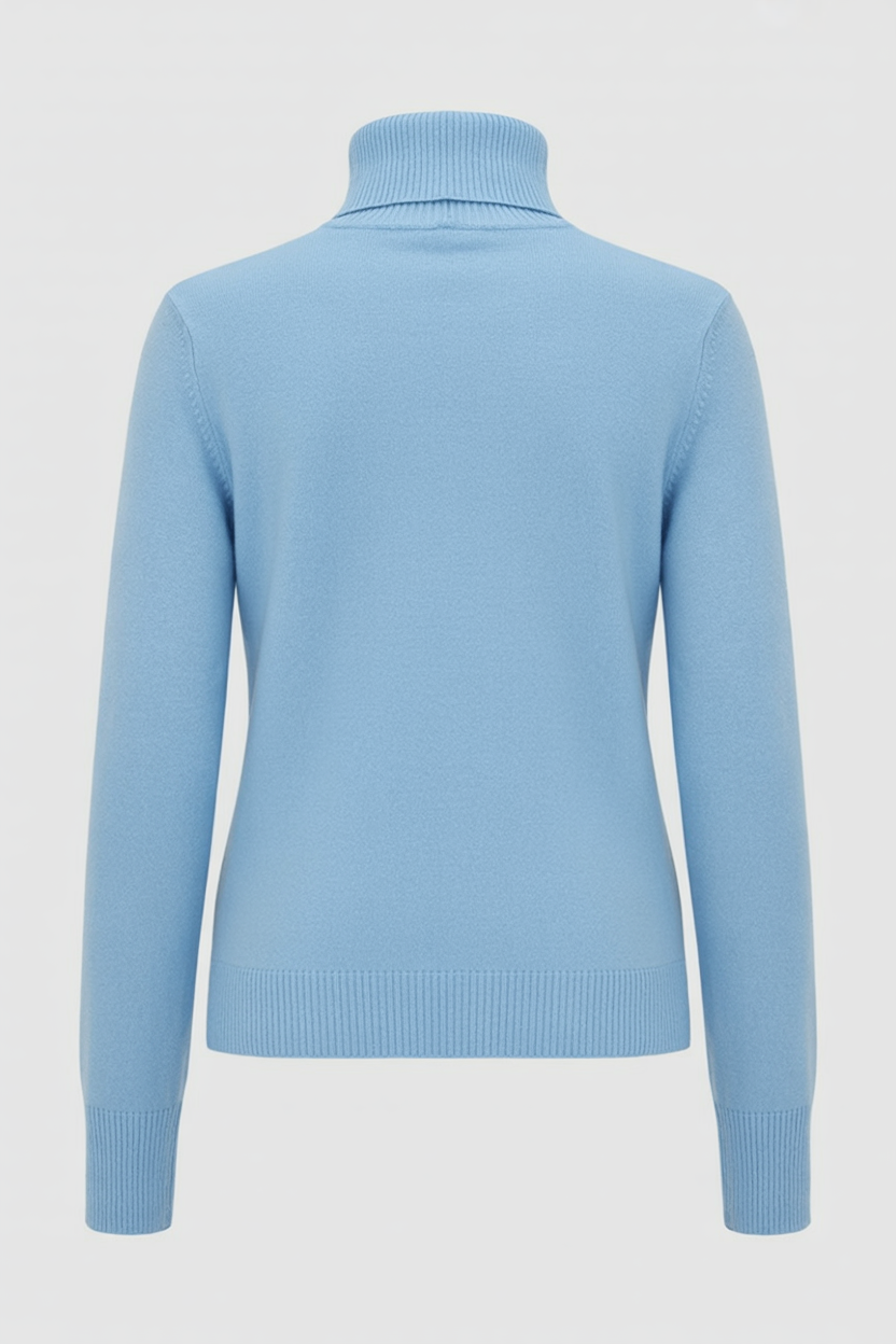 Nina | Fleece Lined Black Turtleneck Sweater - ginlerie 4