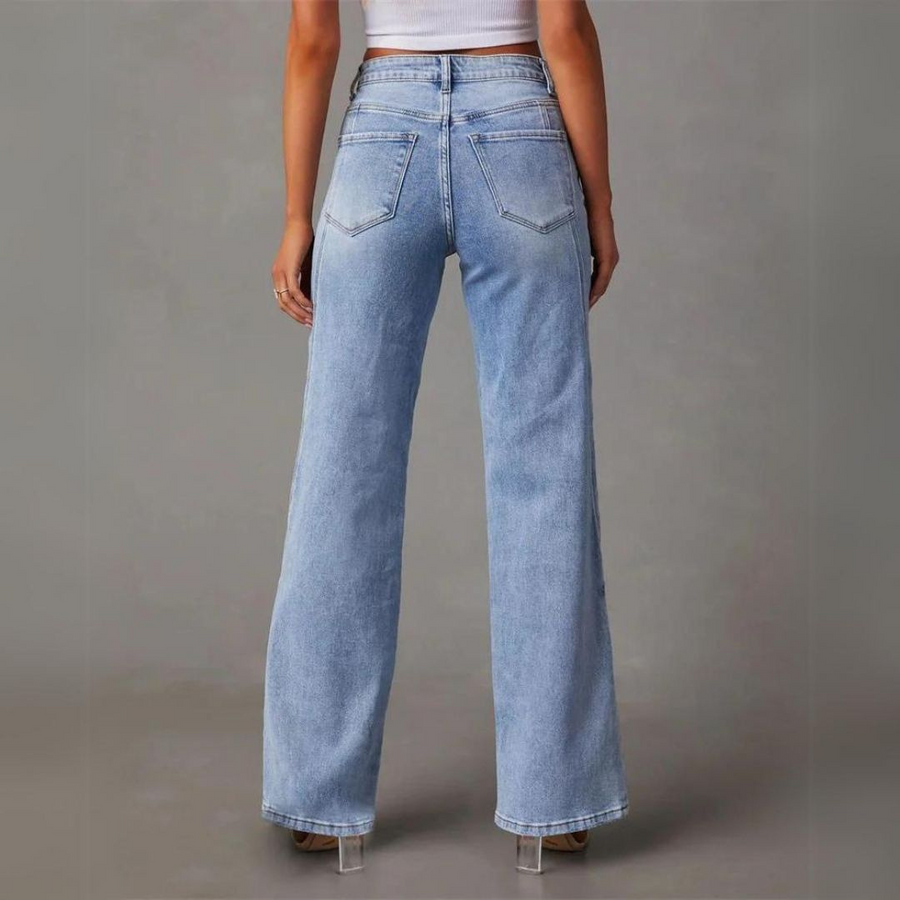 Nina | High-Waist Straight Leg Jeans - ginlerie 2