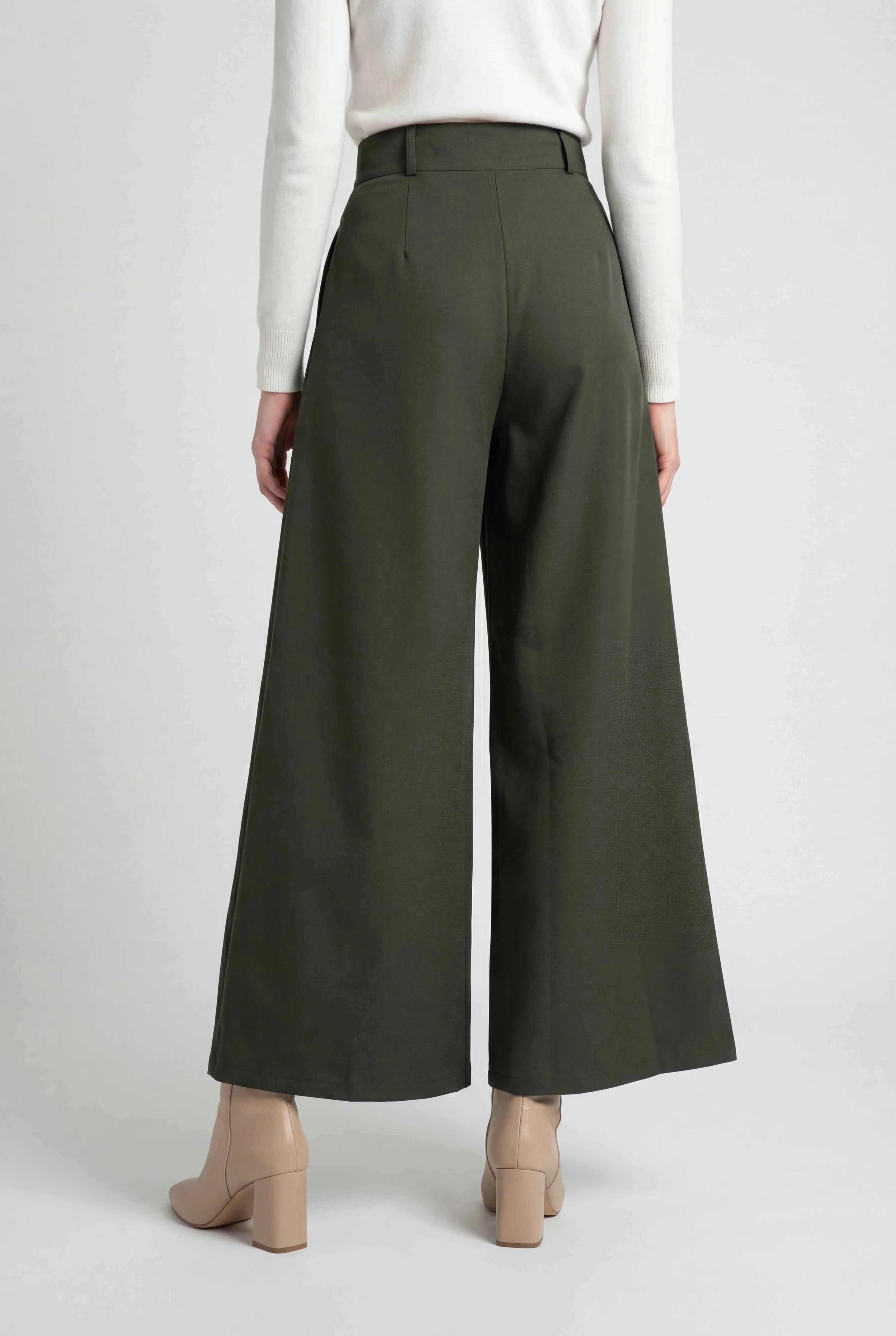 Nina | High-Waisted Wide Leg Pants - ginlerie 2