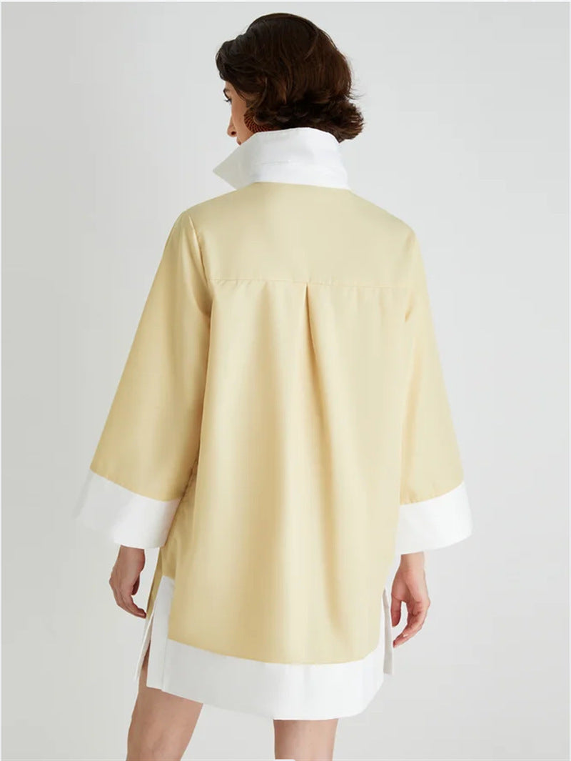 Nina | High Collar Tunic Dress - ginlerie 2