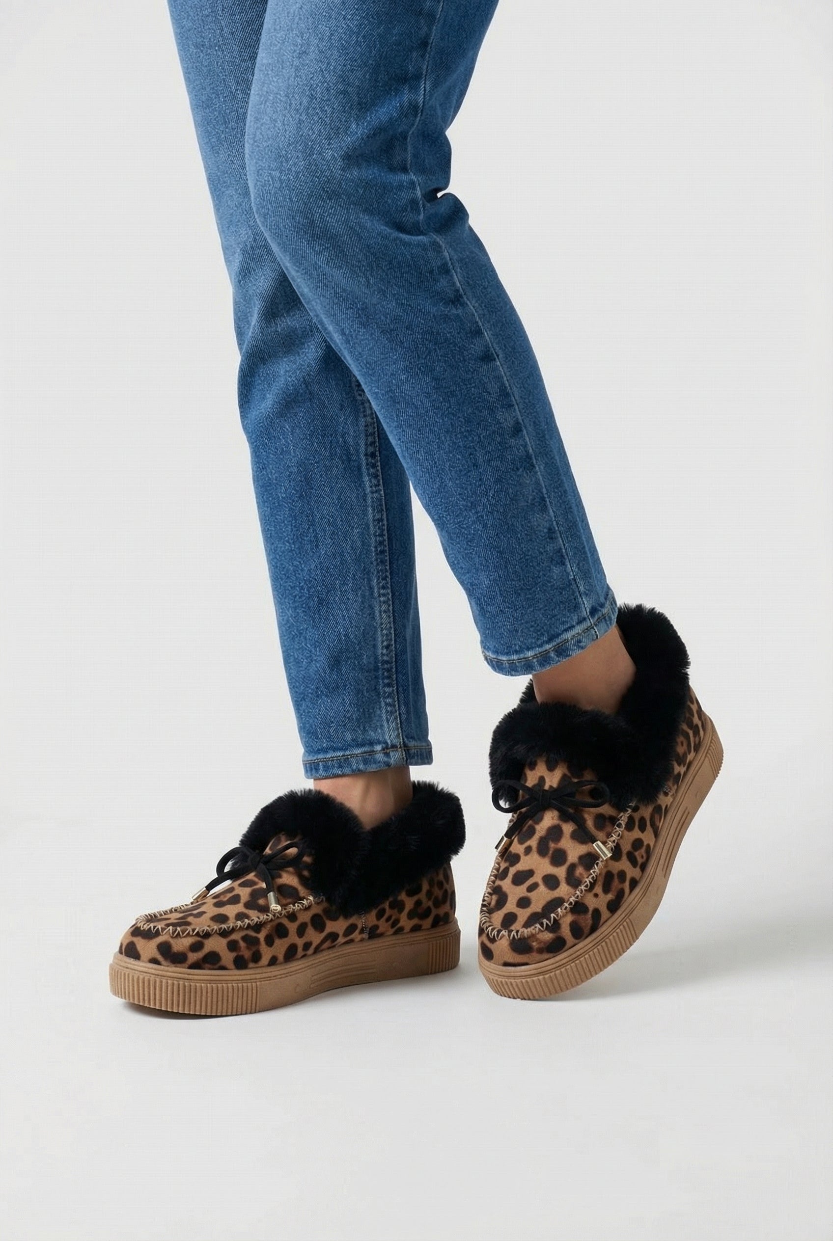 Nina | Leopard Print Winter Boots - ginlerie 1
