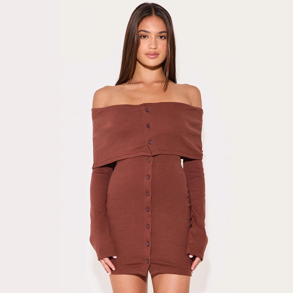 Nina | Off-Shoulder Mini Dress - ginlerie 2