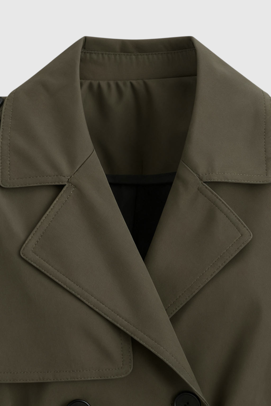 Nina | Olive Green Trench Coat - ginlerie 4