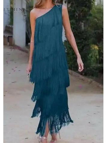 Nina | One-Shoulder Cocktail Dress - ginlerie 5