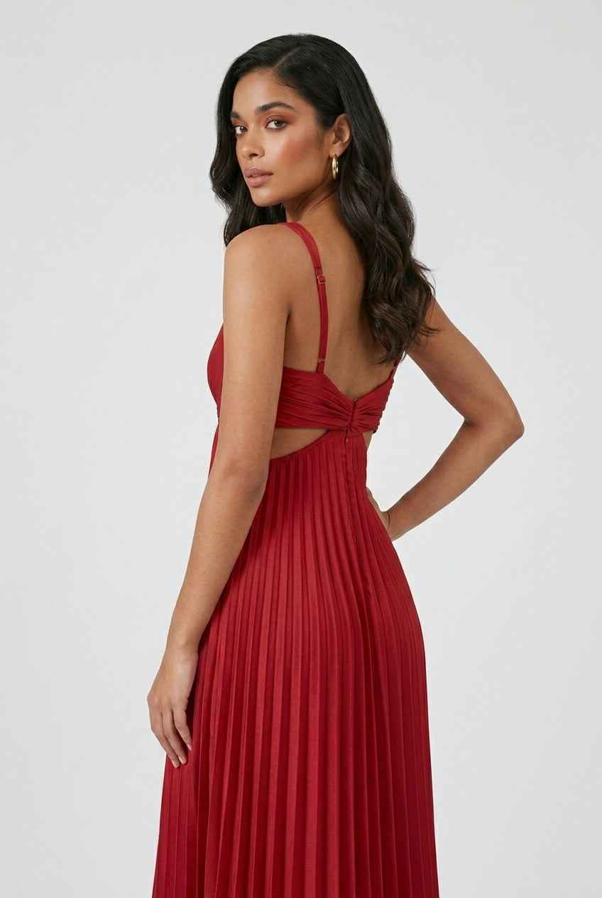 Nina | Pleated Cocktail Dress - ginlerie 3