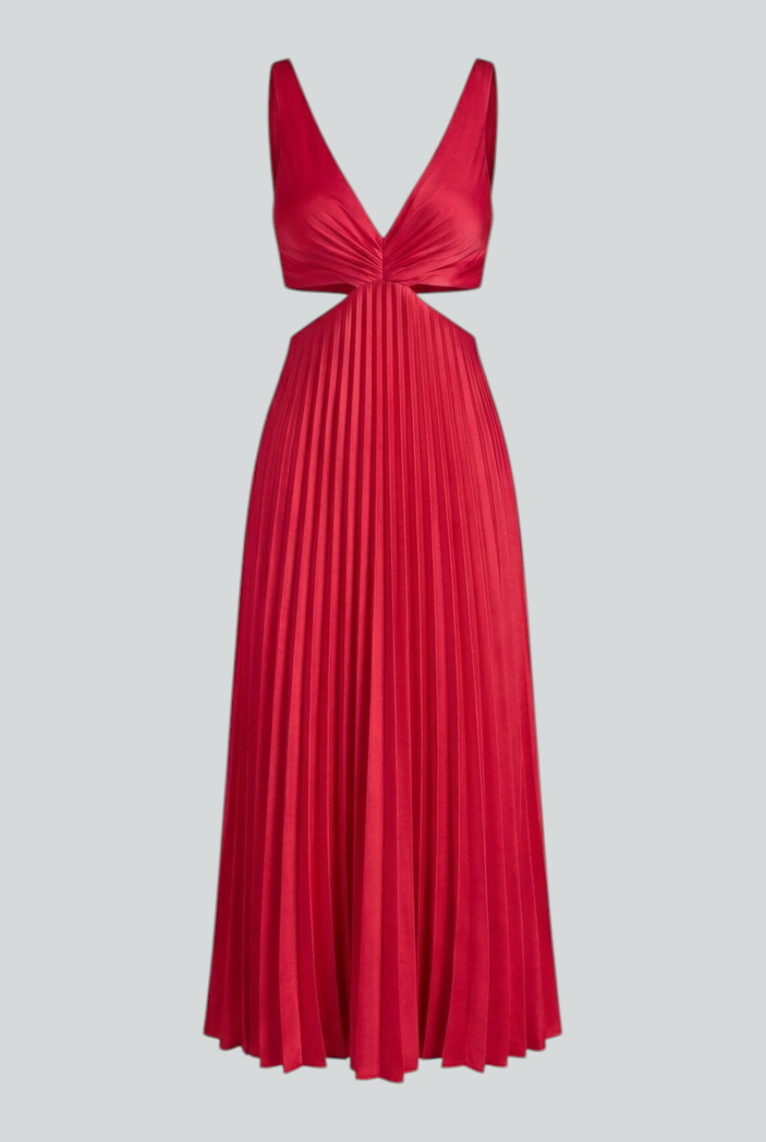 Nina | Pleated Cocktail Dress - ginlerie 4