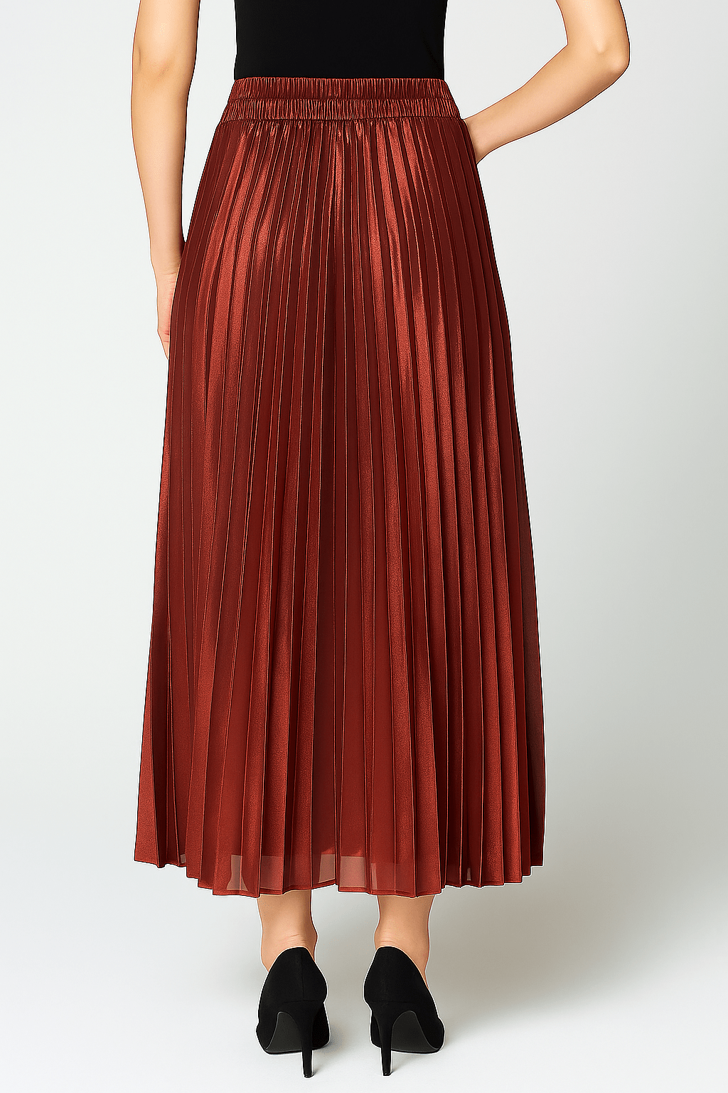 Nina | Pleated Maxi Skirt - ginlerie 3