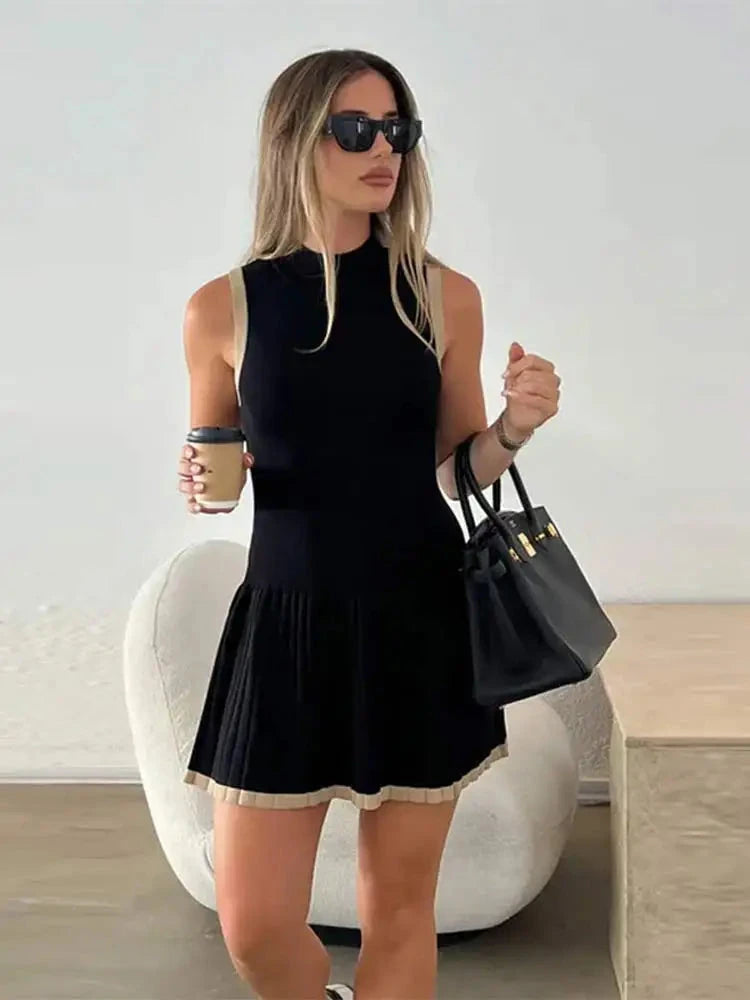 Nina | Pleated Mini Dress - ginlerie 0