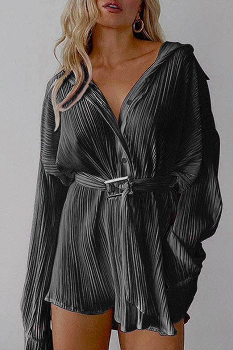 Nina | Pleated Mini Dress - ginlerie 0
