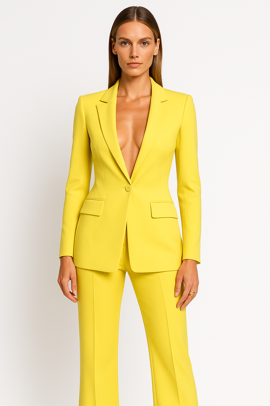 Nina | Plunging Trouser Suit Set - ginlerie 1