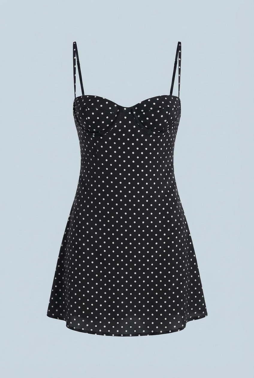 Nina | Polka Dot Cocktail Dress - ginlerie 0