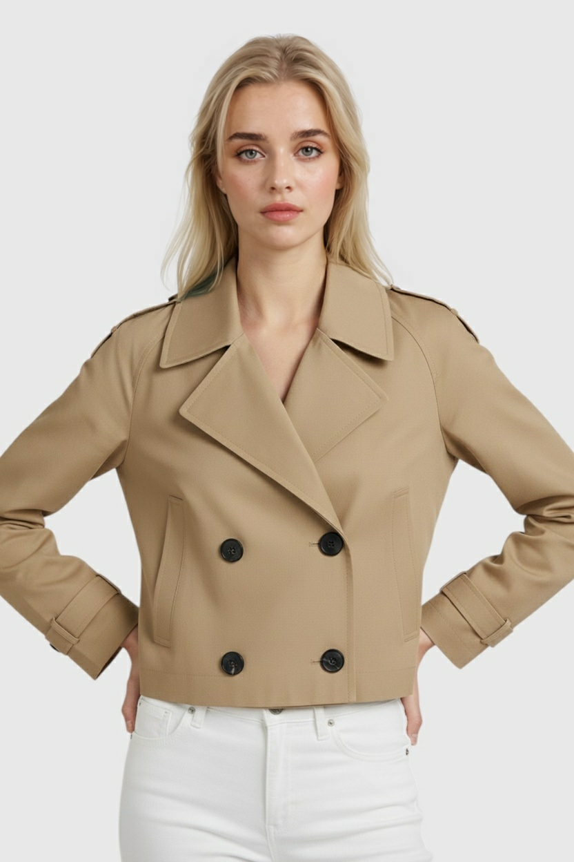 Nina | Short Windbreaker Coat - ginlerie 3