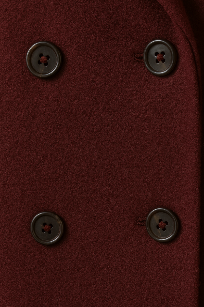 Nina | Slim-Fit Burgundy Coat - ginlerie 5