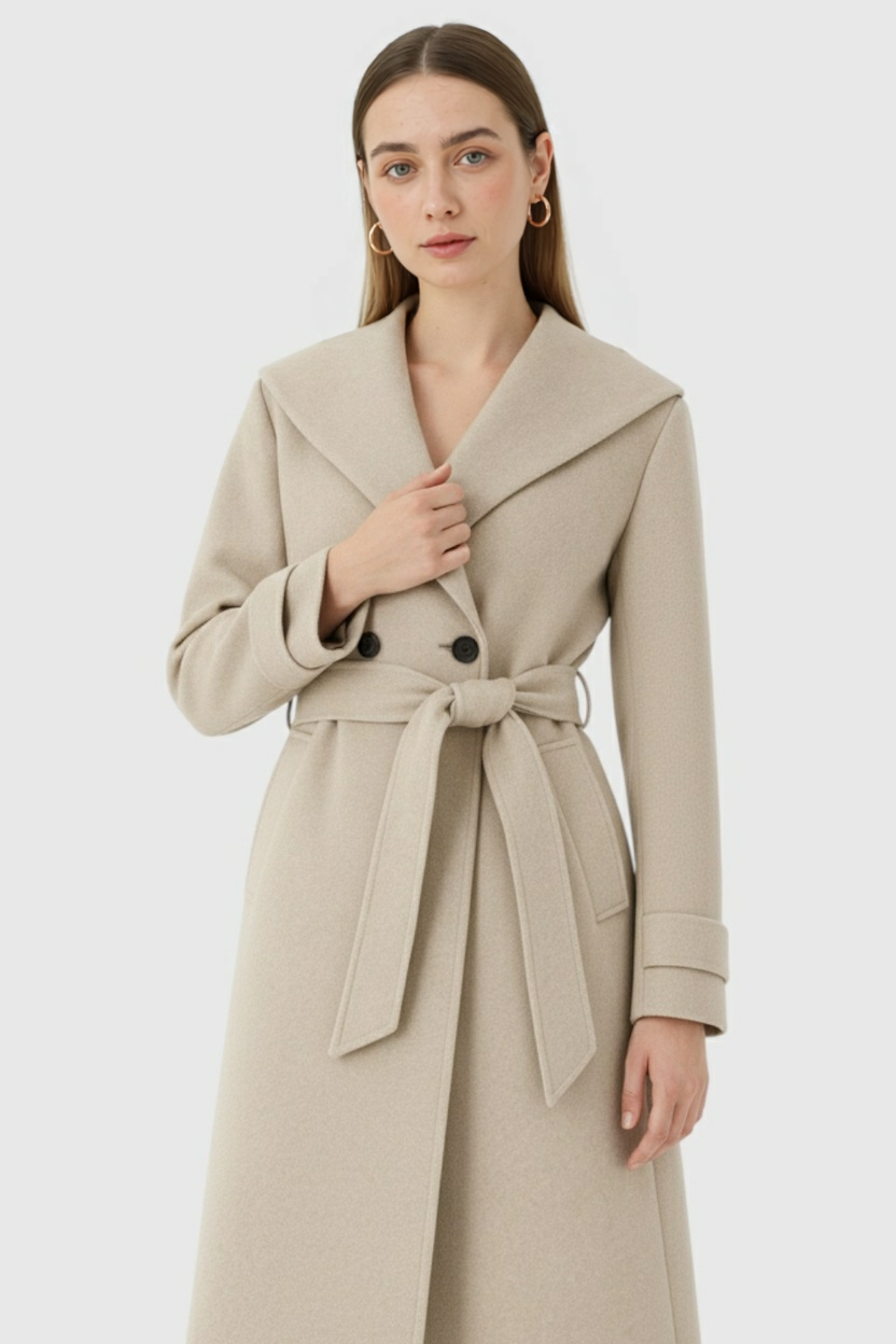 Nina | Stylish Khaki Winter Coat - ginlerie 1