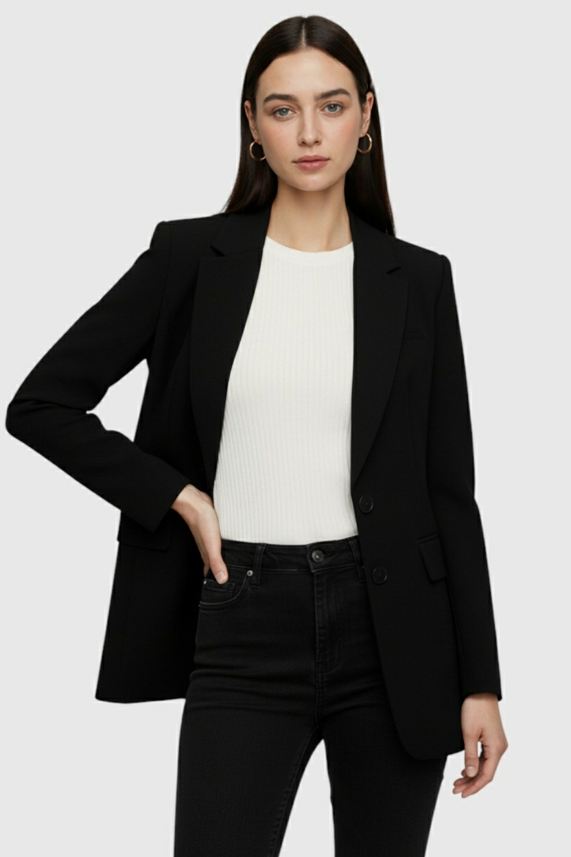 Nina | Tailored Black Blazer - ginlerie 1