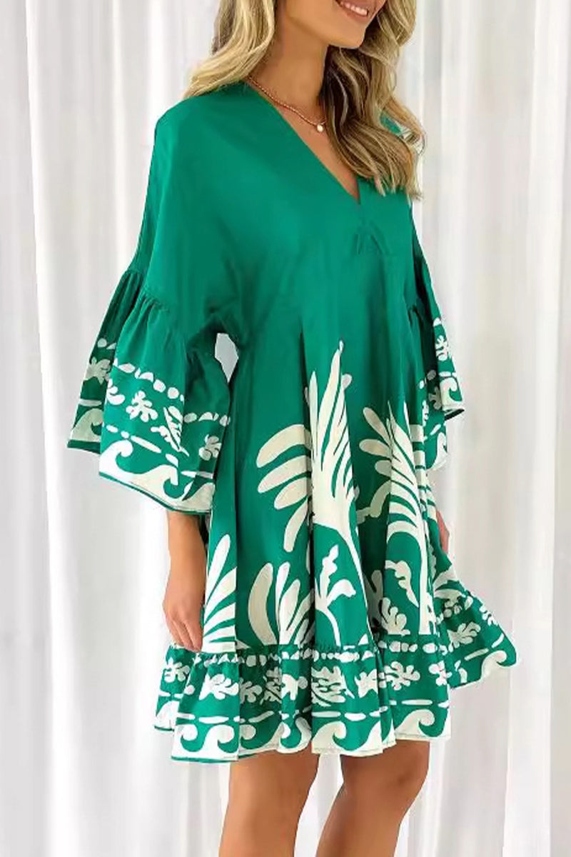 Nina | V-Neck A-Line Dress - ginlerie 2