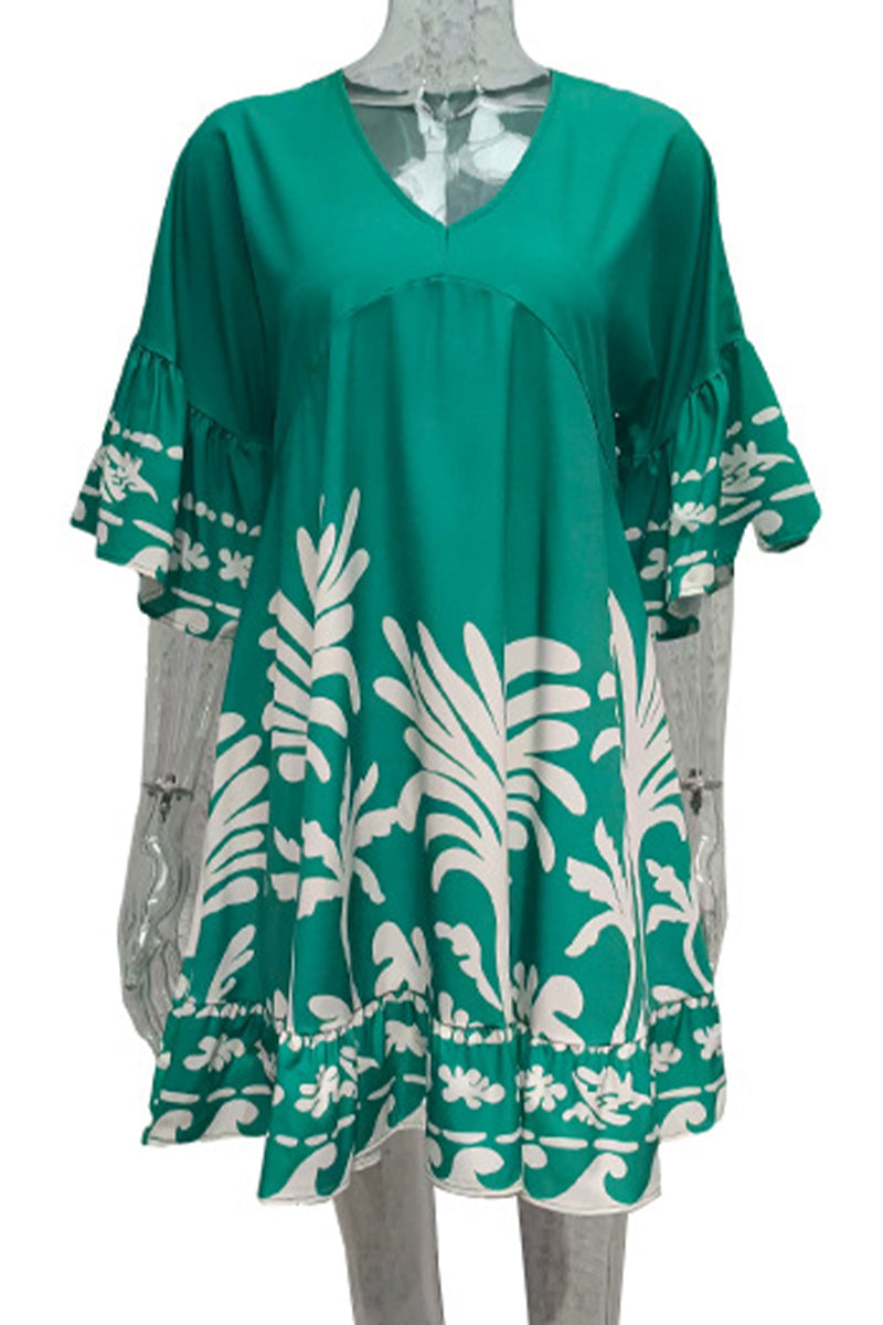 Nina | V-Neck A-Line Dress - ginlerie 4