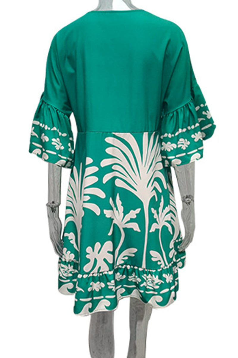 Nina | V-Neck A-Line Dress - ginlerie 6