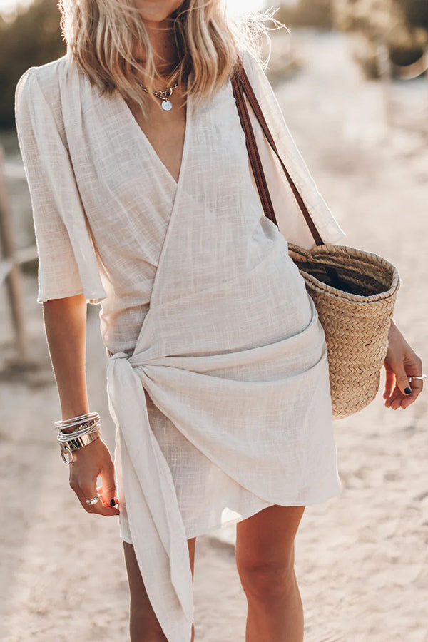 Nina | Wrap Mini Dress - ginlerie 1