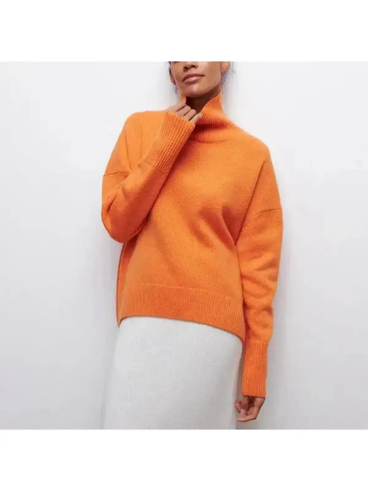 Oversized Turtleneck Sweater in Soft Cotton-Blend for Cozy Autumn and Winter Wear – Relaxed Fit for Ultimate Comfort 6