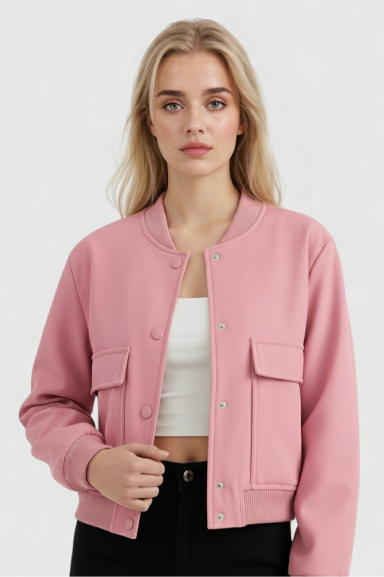 Rosa | Elegant Bomber Jacket - ginlerie 1