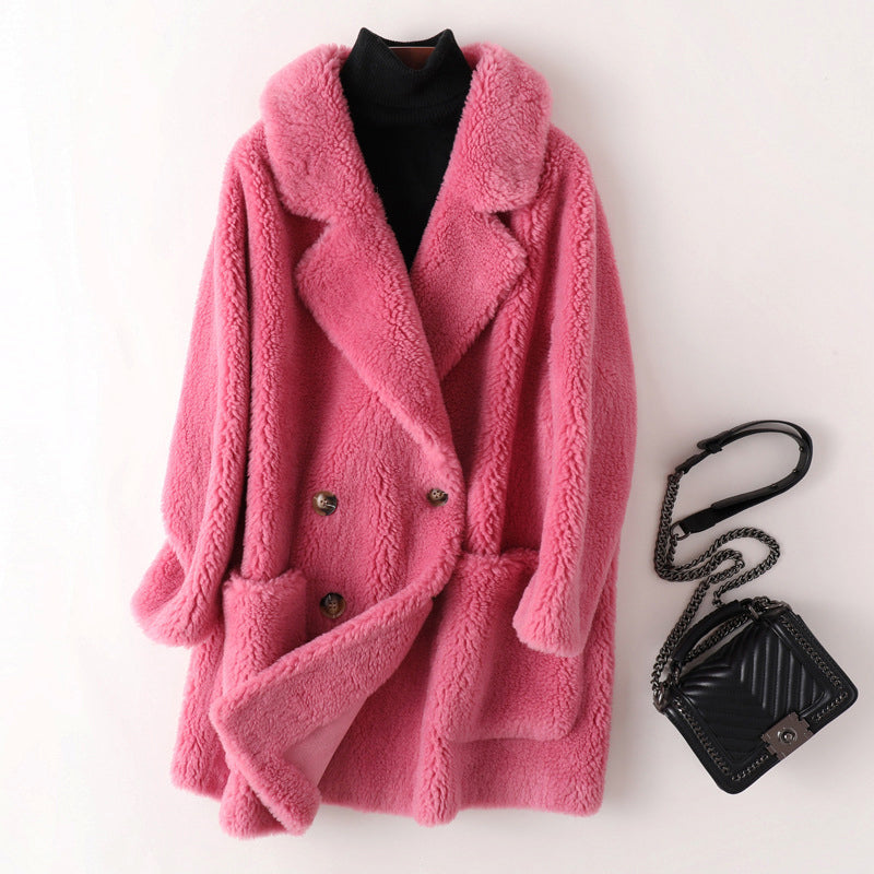 Sage | Oversized Shearling Coat - ginlerie 0